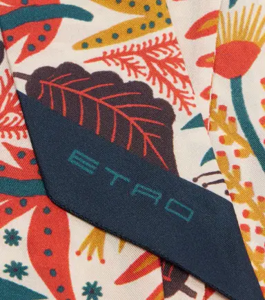 Etro Printed silk twill scarf | Thumbnail 2