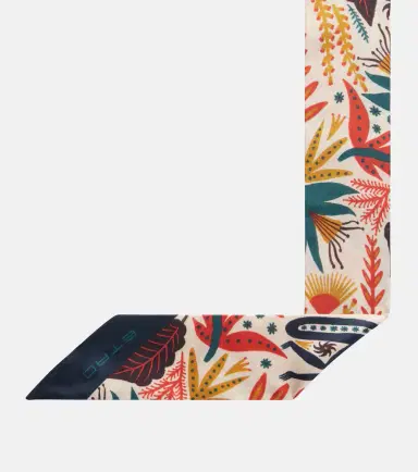Etro Printed silk twill scarf | Thumbnail 3