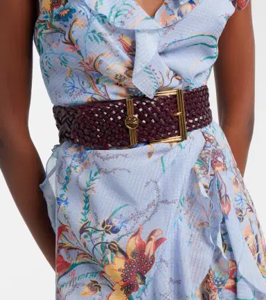 Etro Pegaso woven leather belt | Thumbnail 4