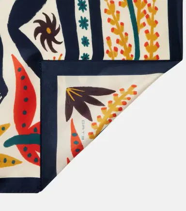 Etro Printed silk twill scarf | Thumbnail 3