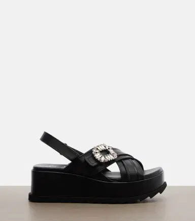 Roger Vivier Strass Buckle leather platform sandals | Thumbnail 2 Roger Vivier Strass Buckle leather platform sandals | Thumbnail 2