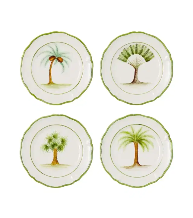 LES OTTOMANS Set of 4 ceramic dinner plates