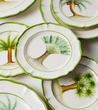 LES OTTOMANS New Trees set of 4 ceramic salad plates | Thumbnail 2