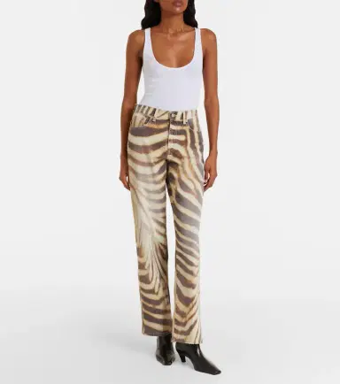 7 For All Mankind Stovepipe zebra-print straight jeans | Thumbnail 3 7 For All Mankind Stovepipe zebra-print straight jeans | Thumbnail 3
