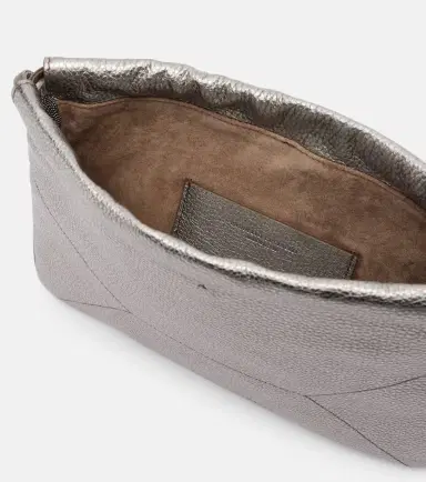 Brunello Cucinelli Monili Small metallic leather crossbody bag | Thumbnail 2 Brunello Cucinelli Monili Small metallic leather crossbody bag | Thumbnail 2