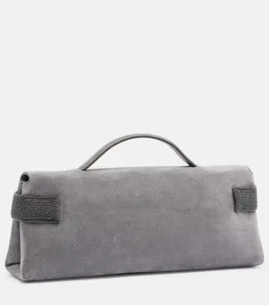Brunello Cucinelli Monili Small embellished suede top-handle bag | Thumbnail 2 Brunello Cucinelli Monili Small embellished suede top-handle bag | Thumbnail 2