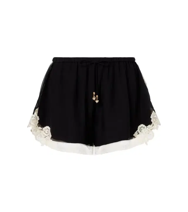 Roselight cotton and silk shorts