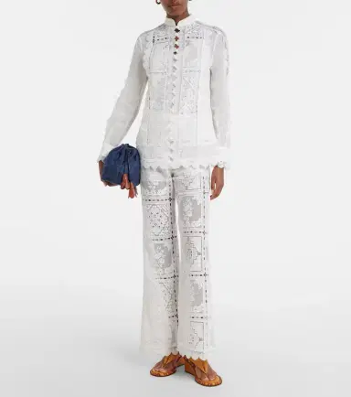 Zimmermann Floral lace ramie shirt | Thumbnail 4