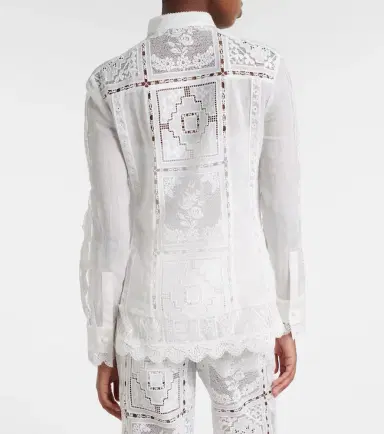 Zimmermann Floral lace ramie shirt | Thumbnail 5