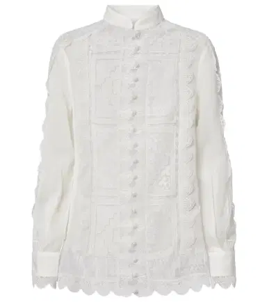 Zimmermann Floral lace ramie shirt | Thumbnail 1