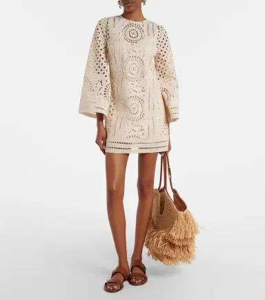 Zimmermann Indra broderie anglaise cotton minidress | Thumbnail 3