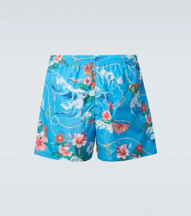 Gucci Printed poplin swim trunks | Thumbnail 2 Gucci Printed poplin swim trunks | Thumbnail 2