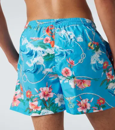 Gucci Printed poplin swim trunks | Thumbnail 3 Gucci Printed poplin swim trunks | Thumbnail 3
