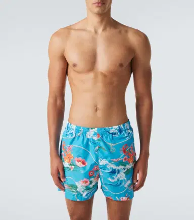 Gucci Printed poplin swim trunks | Thumbnail 4 Gucci Printed poplin swim trunks | Thumbnail 4