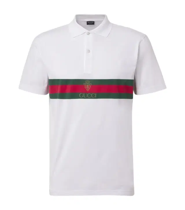 Gucci Web Stripe cotton jersey polo shirt