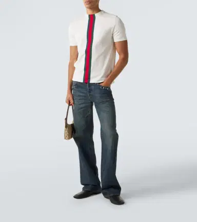Gucci Web Stripe cotton T-shirt | Thumbnail 2