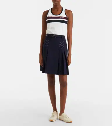 Tory Burch Belted pleated miniskirt | Thumbnail 3 Tory Burch Belted pleated miniskirt | Thumbnail 3