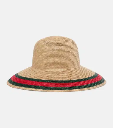 Gucci Web Stripe woven sun hat | Thumbnail 2