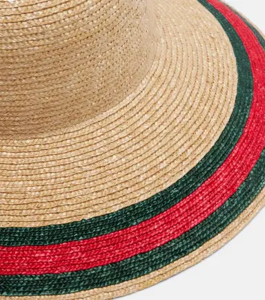 Gucci Web Stripe woven sun hat | Thumbnail 3