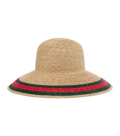 Gucci Web Stripe woven sun hat | Thumbnail 1