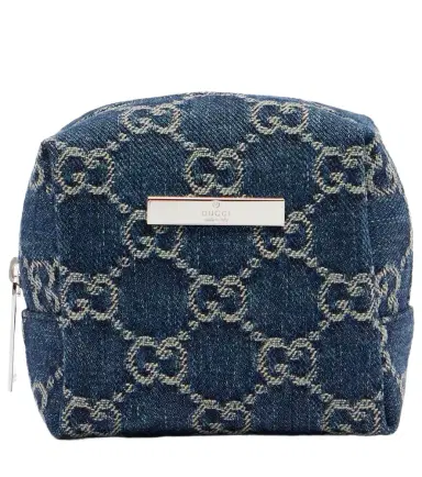 Gucci Essence Classic Mini denim makeup bag | Thumbnail 1 Gucci Essence Classic Mini denim makeup bag | Thumbnail 1