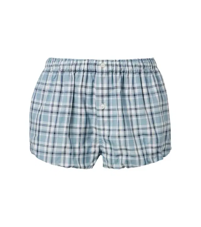 Checked cotton shorts