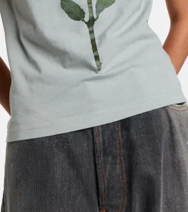 Acne Studios Printed cotton-blend T-shirt | Thumbnail 4 Acne Studios Printed cotton-blend T-shirt | Thumbnail 4