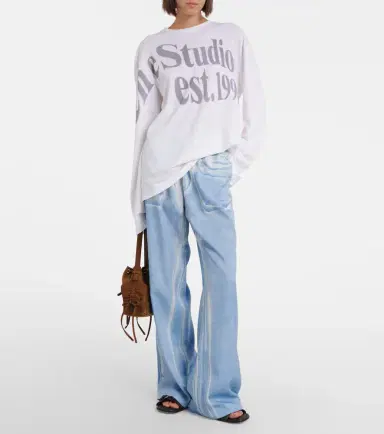 Acne Studios Printed wide-leg pants | Thumbnail 5 Acne Studios Printed wide-leg pants | Thumbnail 5