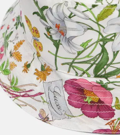 Gucci Flora silk bucket hat | Thumbnail 2 Gucci Flora silk bucket hat | Thumbnail 2