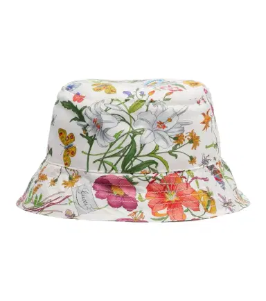 Gucci Flora silk bucket hat | Thumbnail 1 Gucci Flora silk bucket hat | Thumbnail 1