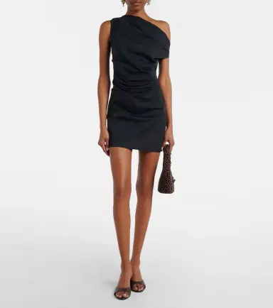Staud Phare ruched cotton poplin minidress | Thumbnail 3