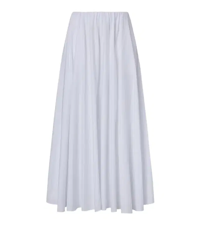 Staud Milano pleated cotton maxi skirt