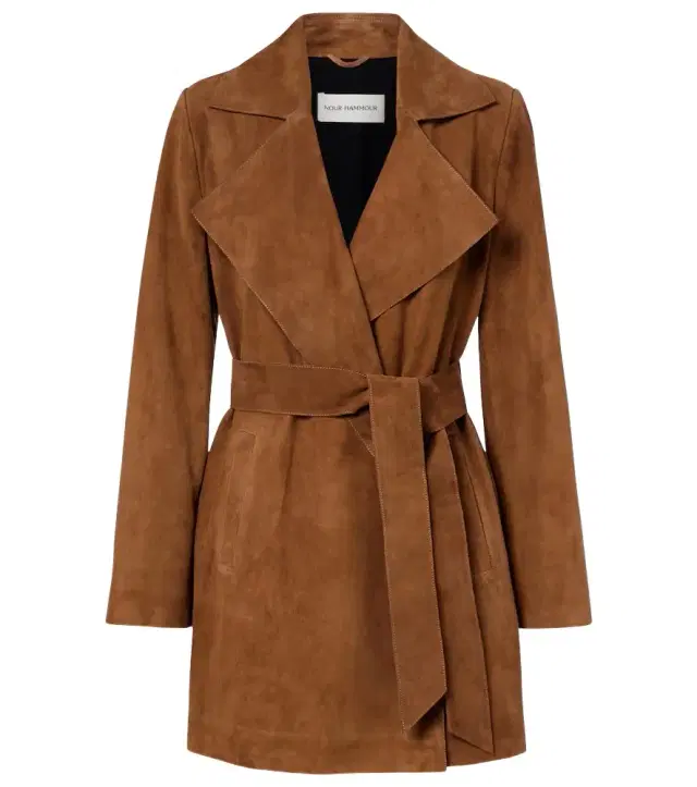 Nour Hammour Kerry suede coat