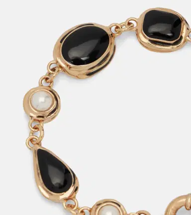 Saint Laurent Cassandre embellished chain bracelet | Thumbnail 2 Saint Laurent Cassandre embellished chain bracelet | Thumbnail 2