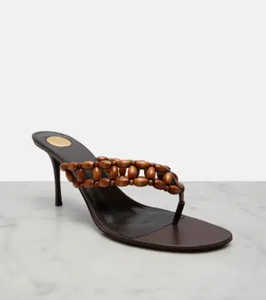Saint Laurent Zine beaded thong sandals | Thumbnail 4 Saint Laurent Zine beaded thong sandals | Thumbnail 4