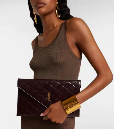 Saint Laurent Paris patent leather clutch | Thumbnail 5