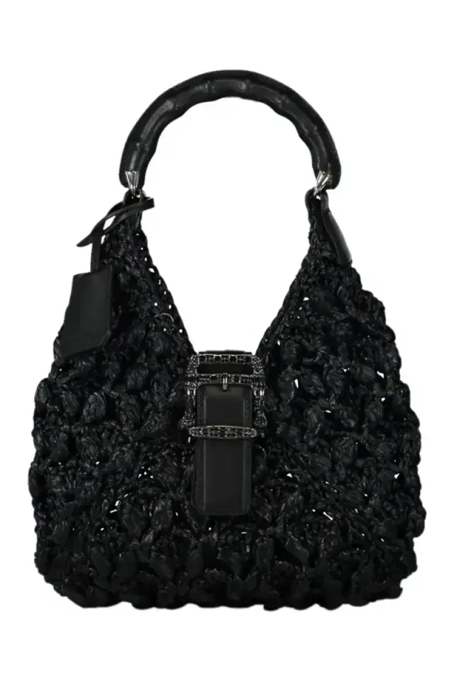 ERMANNO SCERVINO Dudu Mini Raffia Hobo Bag