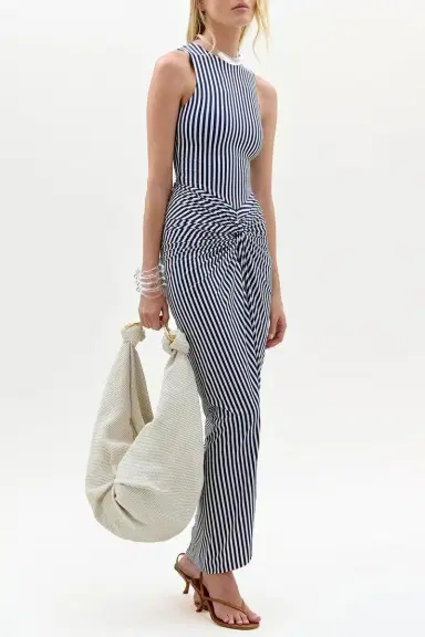 Silvia Tcherassi Leni Dress - Blue Stripes | Thumbnail 2 Silvia Tcherassi Leni Dress - Blue Stripes | Thumbnail 2