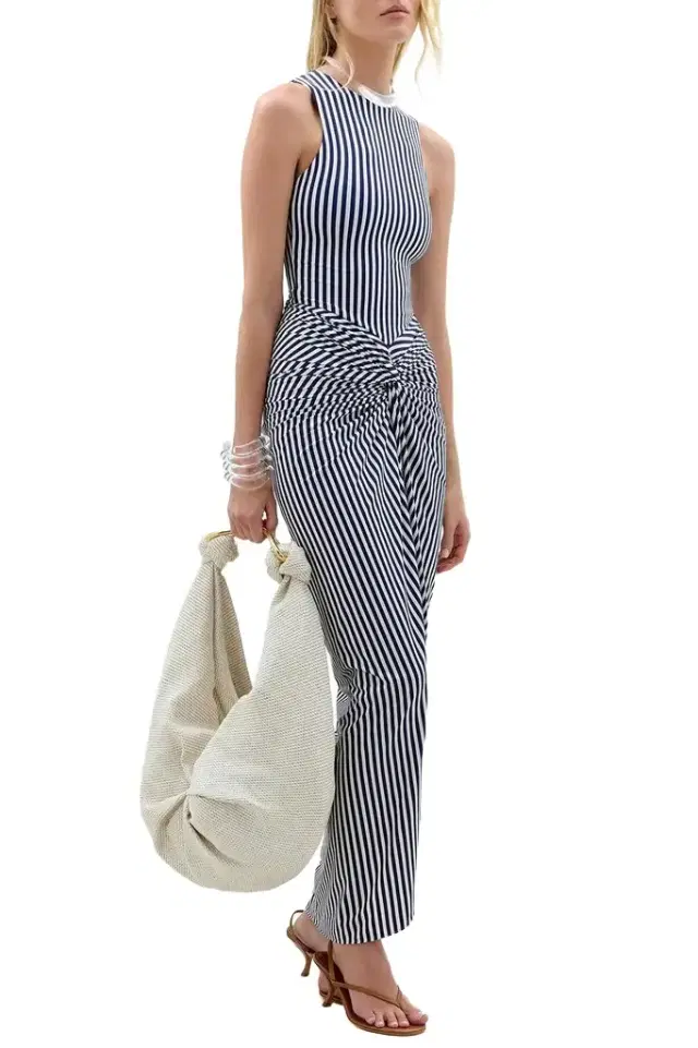 Leni Dress - Blue Stripes