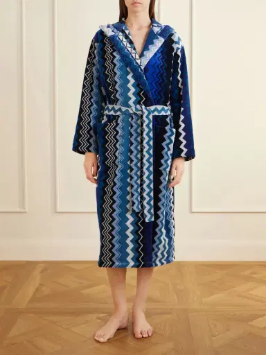 Missoni Home Giacomo Striped Hooded Belted Cotton-terry Robe | Thumbnail 2 Missoni Home Giacomo Striped Hooded Belted Cotton-terry Robe | Thumbnail 2
