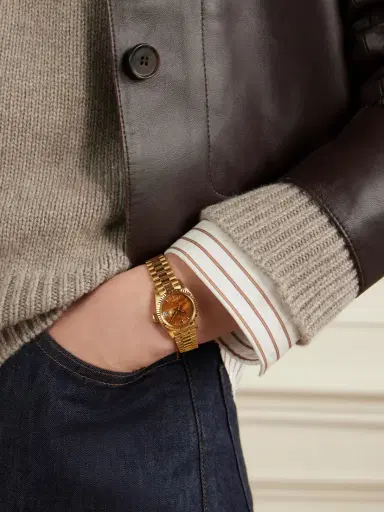 Stephanie Windsor + Rolex Vintage 1983 Datejust 18-karat Gold And Wood Watch, Ref. 6917 (6.25'' Wrist) | Thumbnail 2 Stephanie Windsor + Rolex Vintage 1983 Datejust 18-karat Gold And Wood Watch, Ref. 6917 (6.25'' Wrist) | Thumbnail 2