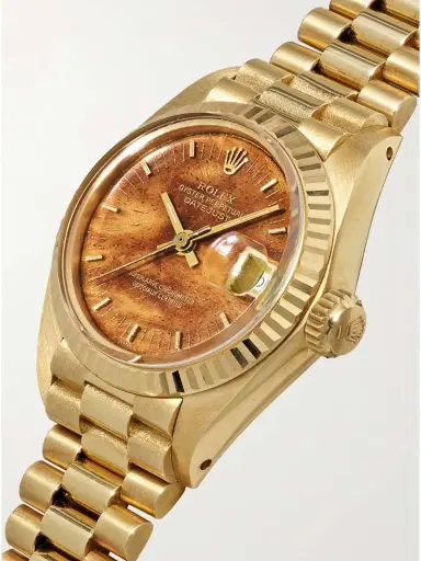 Stephanie Windsor + Rolex Vintage 1983 Datejust 18-karat Gold And Wood Watch, Ref. 6917 (6.25'' Wrist) | Thumbnail 3 Stephanie Windsor + Rolex Vintage 1983 Datejust 18-karat Gold And Wood Watch, Ref. 6917 (6.25'' Wrist) | Thumbnail 3