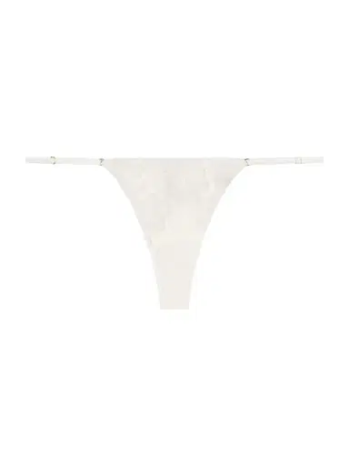 Kiki de Montparnasse Fleurs Veloutes Lace-trimmed Mesh Thong | Thumbnail 1