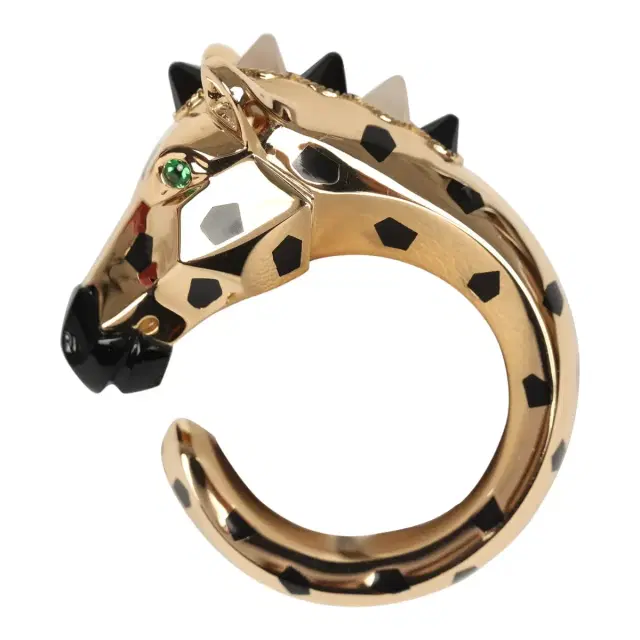 Cartier Cartier Indomptables De Cartier Zebra Ring Onyx, Garnet, Moonstone and 18K Yellow Gold