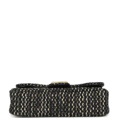Chanel Chanel Small Westminster Pearl Flap Bag Black, Gold, White Tweed Brushed Gold Hardware | Thumbnail 6 Chanel Chanel Small Westminster Pearl Flap Bag Black, Gold, White Tweed Brushed Gold Hardware | Thumbnail 6