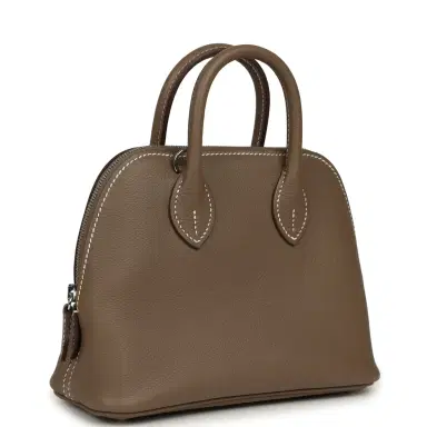 HERMÈS Hermes 1923 Bolide Mini Etoupe Evercolor Palladium Hardware | Thumbnail 2 HERMÈS Hermes 1923 Bolide Mini Etoupe Evercolor Palladium Hardware | Thumbnail 2