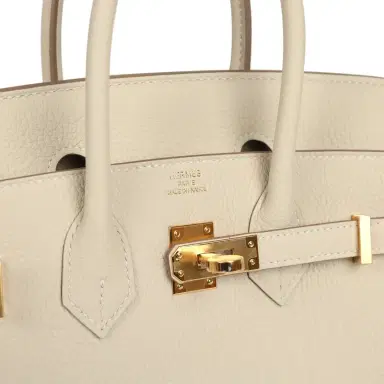 HERMÈS Hermes Birkin 25 Craie Togo Gold Hardware | Thumbnail 7 HERMÈS Hermes Birkin 25 Craie Togo Gold Hardware | Thumbnail 7