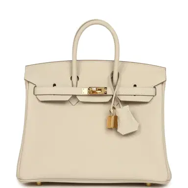 HERMÈS Hermes Birkin 25 Craie Togo Gold Hardware | Thumbnail 1 HERMÈS Hermes Birkin 25 Craie Togo Gold Hardware | Thumbnail 1
