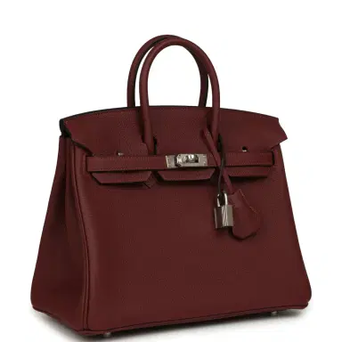 HERMÈS Hermes Birkin 25 Rouge H Togo Palladium Hardware | Thumbnail 2 HERMÈS Hermes Birkin 25 Rouge H Togo Palladium Hardware | Thumbnail 2