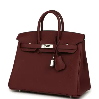 HERMÈS Hermes Birkin 25 Rouge H Togo Palladium Hardware | Thumbnail 5 HERMÈS Hermes Birkin 25 Rouge H Togo Palladium Hardware | Thumbnail 5